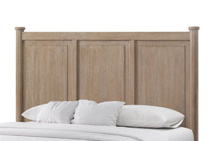 English Elm Mindi Twin Bed with Mindi Veneer Panel Headboard, Tapered Legs, Durable Solid Wood Frame, Calm Finish Sand 81.25 L x 8 W x 5.5 H B2699S00086
