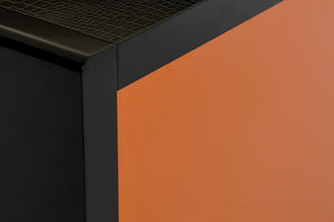 VIG Furniture Talin Black Crocodile High-Gloss Buffet With Rosegold Hardware — Glam Storage, 4 Doors, Ready-To-Use VGUN106-180-CROC