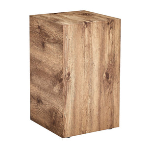 English Elm Elevate Modern Wood-Textured MDF Side Table, 11.8"x11.8"x19.6", No-Assembly, Versatile Accent Table W1151P242266
