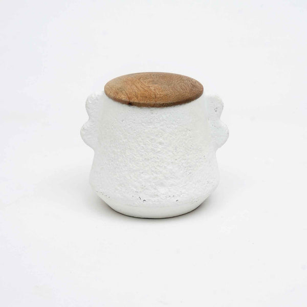English Elm Jar Candle Handcrafted Ecomix Wax With Mango Wood Lid - Serene Mimosa Scent, Eco-Friendly Decor B346P369771