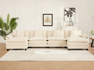 English Elm Wider Ergonomic Loveseat with Breathable Chenille Upholstery, Modular Design, Plush Double-Layer Cushioning W1143S00046 W1143S00046