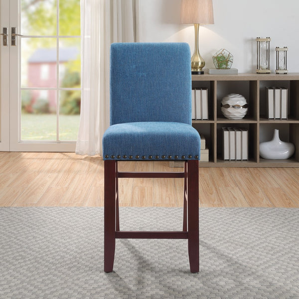 OSP Home Furnishings 24" Parsons Barstool Navy