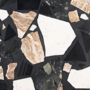 Zuo Modern Baia Multicolor Side Table - Durable Terrazzo & Iron Design For Modern Living Spaces & Hospitality Multicolor Terrazzo,Iron 110603-zuo-modern