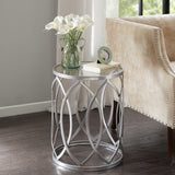 Madison Park Arlo Transitional Metal Eyelet Accent Table FPF17-0295 Grey