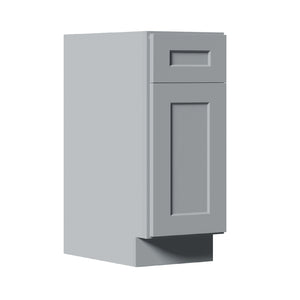 English Elm 15" Gray Shaker Base Cabinet Solid Wood Dovetail Drawer Soft Close Kitchen Bath W5662P465942