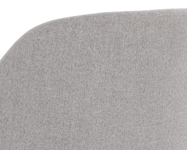 Sunpan HENSLEY Dining Armchair in Mina Warm Grey - Chic Comfort, Modern Design, Durable Metal Legs, Versatile Style 108914