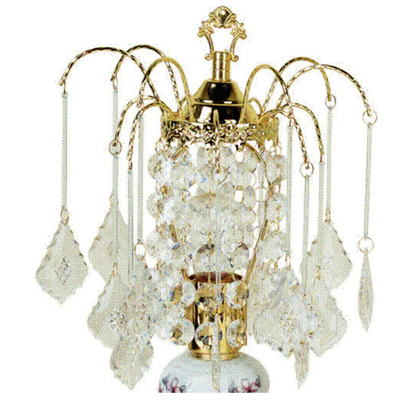 English Elm 15" Tall Steel Table Lamp – Touch Control, Gold Finish & Multicolor Ceramic Base For Modern Elegance B072116067