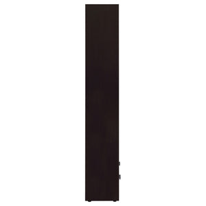 English Elm Maureen Cappuccino 5-Shelf Bookcase with Drawer — Warm Espresso-Toned Display Shelves & Hidden Storage Elegance B062P331099