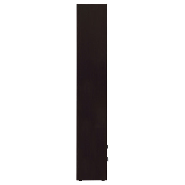 English Elm Maureen Cappuccino 5-Shelf Bookcase with Drawer — Warm Espresso-Toned Display Shelves & Hidden Storage Elegance B062P331099