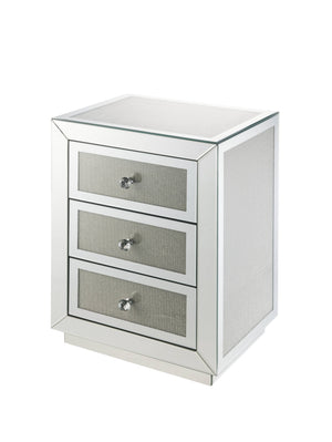 English Elm Noralie Mirrored Accent Table With Faux Diamonds - Glamorous Storage Solution For Any Room B2726P243248