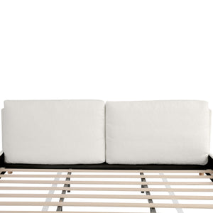 English Elm Christopher Knight Home® - King Size Upholstered Platform Bed In White Boucle Fabric With Removable Pillow Headboard For Comfort N757P246145W