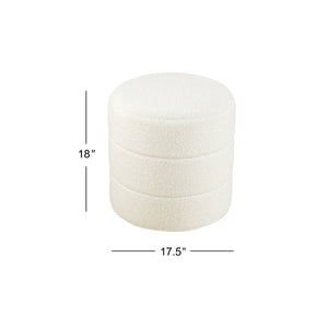 English Elm Soa Woven Fabric Cube Ottoman with Tray Lid and Hidden Storage for Living Rooms Cream B056P416995