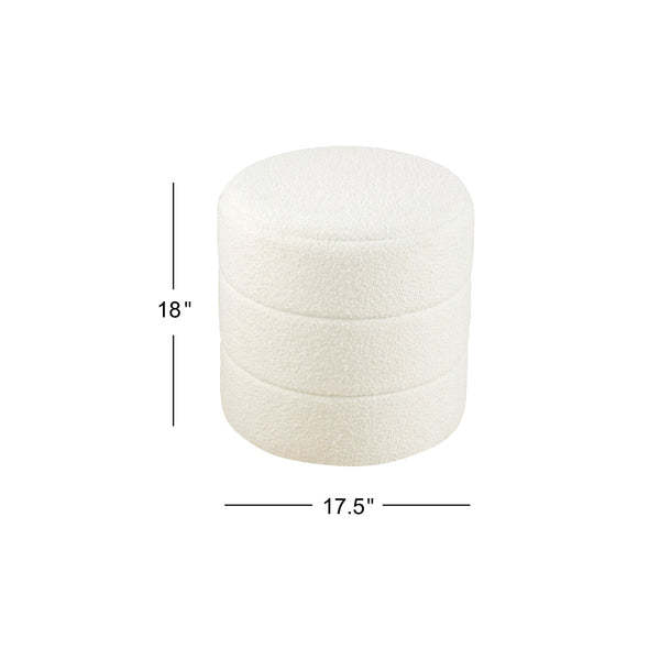English Elm Soa Woven Fabric Cube Ottoman with Tray Lid and Hidden Storage for Living Rooms Cream B056P416995