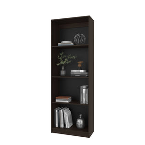 English Elm Fm Furniture Bear Flat Bookcase - Stylish Open Storage With 4 Shelves In Stained Walnut Finish B128P301393