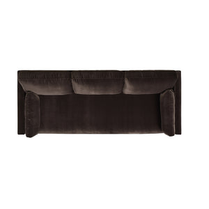 English Elm Jennifer Taylor Home - Knox 84" Modern Farmhouse Sofa In Deep Brown Velvet - Family-Friendly Comfort & Style For Your Home B2719P238332