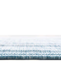 Unique Loom Outdoor Modern Ombre Machine Made Abstract Rug Aqua, Ivory/Gray 10' 8" x 10' 8"