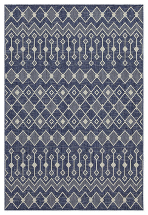 English Elm Sunshine Blue 5X7 Indoor/Outdoor Area Rug - Durable, Easy-Care, Family-Friendly For Any Space B186P198908-GIGA