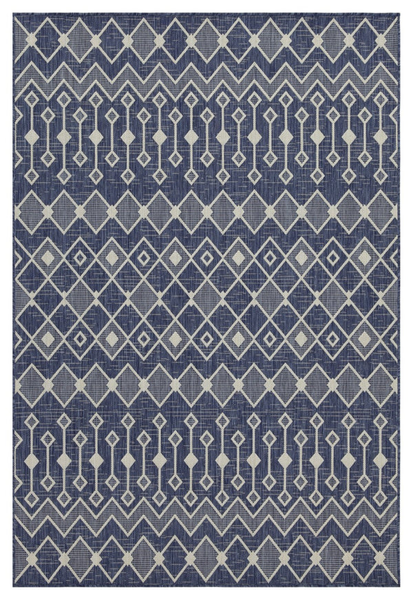 English Elm Sunshine Blue 5X7 Indoor/Outdoor Area Rug - Durable, Easy-Care, Family-Friendly For Any Space B186P198908-GIGA