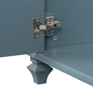 English Elm 36" Modern Bathroom Vanity with Ceramic Sink, Gold Handles, Flip-Out Drawer & Soft-Close Doors Blue Gray N725P283623C