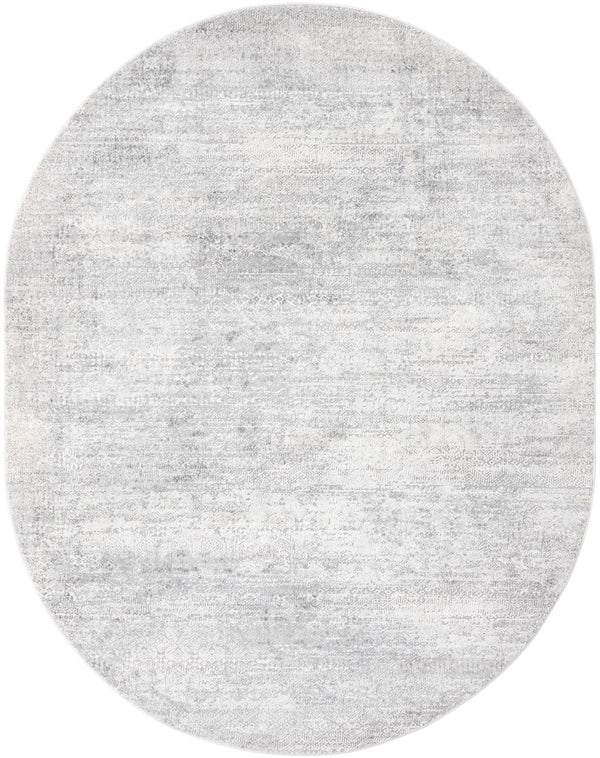 Unique Loom Finsbury Sarah Machine Made Abstract Rug Gray, Ivory 7' 10" x 10' 0"