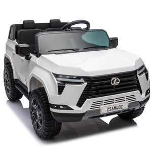 English Elm Lexus Gx550 Two Seat Kids Ride on with 24v Power Remote Control and Suspension White W1578P416227