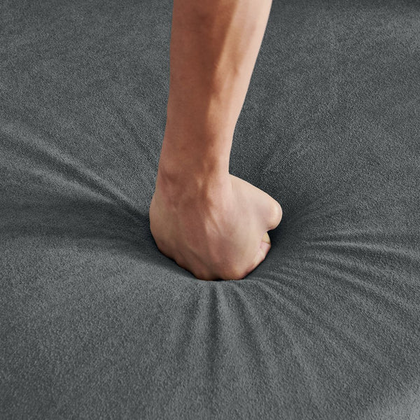 English Elm Modern Chenille Pull-Out Bed Sofa With Table, Led Lights, Usb Ports & Cup Holders - Gray Cozy Comfort W1413S00096