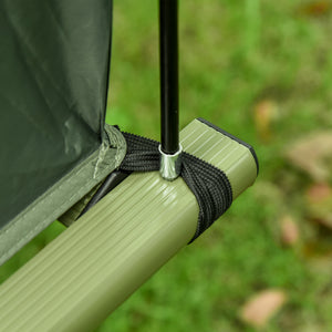 English Elm Outsunny Elevated Folding Cot Tent Combo for Solo Camping with Carry Bag Included W2225P200419