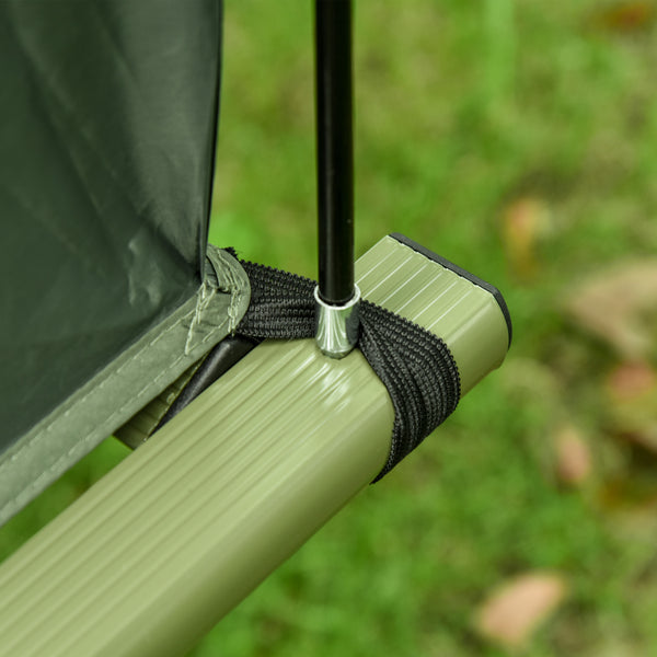 English Elm Outsunny Elevated Folding Cot Tent Combo for Solo Camping with Carry Bag Included W2225P200419