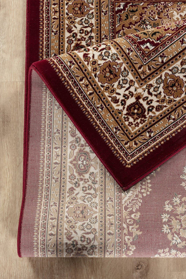 English Elm Manchester Red 7'10" X 10'6" Area Rug - Elegant, Durable, Stain-Resistant Design For High-Traffic Areas B186P316805