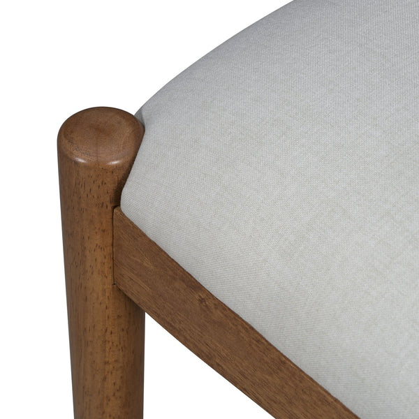 English Elm Upholstered Linen Dining Chairs Set of 2 Rubberwood Mid-century Woven Paper Rope Back Beige,Brown N776P385751D