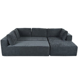 English Elm Modern Large Modular Sectional Sofa For Living Room, Bedroom, Salon, 3 Piece Free Combination