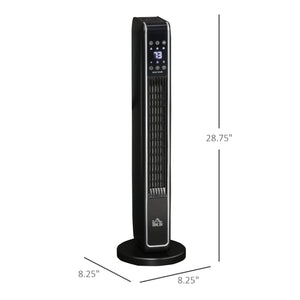 English Elm Homcom Ceramic Oscillating Tower Heater with Remote Timer and Three Modes for Any Room W2225P229133