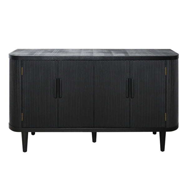 English Elm Accent Storage Cabinet - Modern Freestanding Buffet With Adjustable Shelves For Stylish Organization W2729P202565