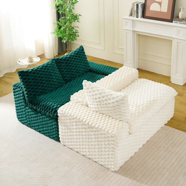 English Elm Luxury Color-Block Turtle Velvet Sofa - Modular Design For Stylish Living Room Comfort & Flexibility P2 W3371S00046-GIGA