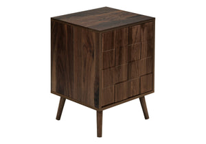English Elm Accent Table – Modern Mid-Century Side Table With Storage, Walnut Laminate Top & Easy Assembly B2710P287031