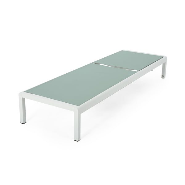 English Elm Christopher Knight Home® - Cape Coral Chaise Lounge - Adjustable Outdoor Lounger With Rust-Resistant Frame & Easy Mobility 57592.00GRNMP2