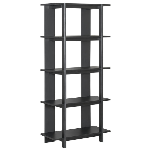 English Elm Christopher Knight Home® - 4-Tier Acacia Wood Bookcase with Anti-Tip Kit, Heavy-Duty Open Shelves Holds 120 lbs Each, Sleek Storage Solution Ebonized Finish N758P294084E