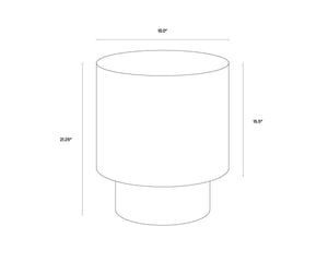 Sunpan FRIDA Modern Stainless Steel End Table with Unique Ombré Finish - Artisan Crafted Accent Piece 107968