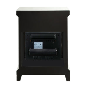 English Elm Noralie Glam Mirrored Electric Fireplace Console with Faux Diamond Accents B2726P448748