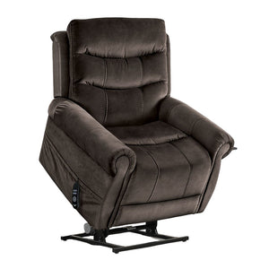 English Elm Transitional Multi-Function Glider Recliner with Channel Back, Cup Holders, Hidden Storage, Upholstered Comfort Dark Gray 39 L x 31 W x 33 H B2741P387666