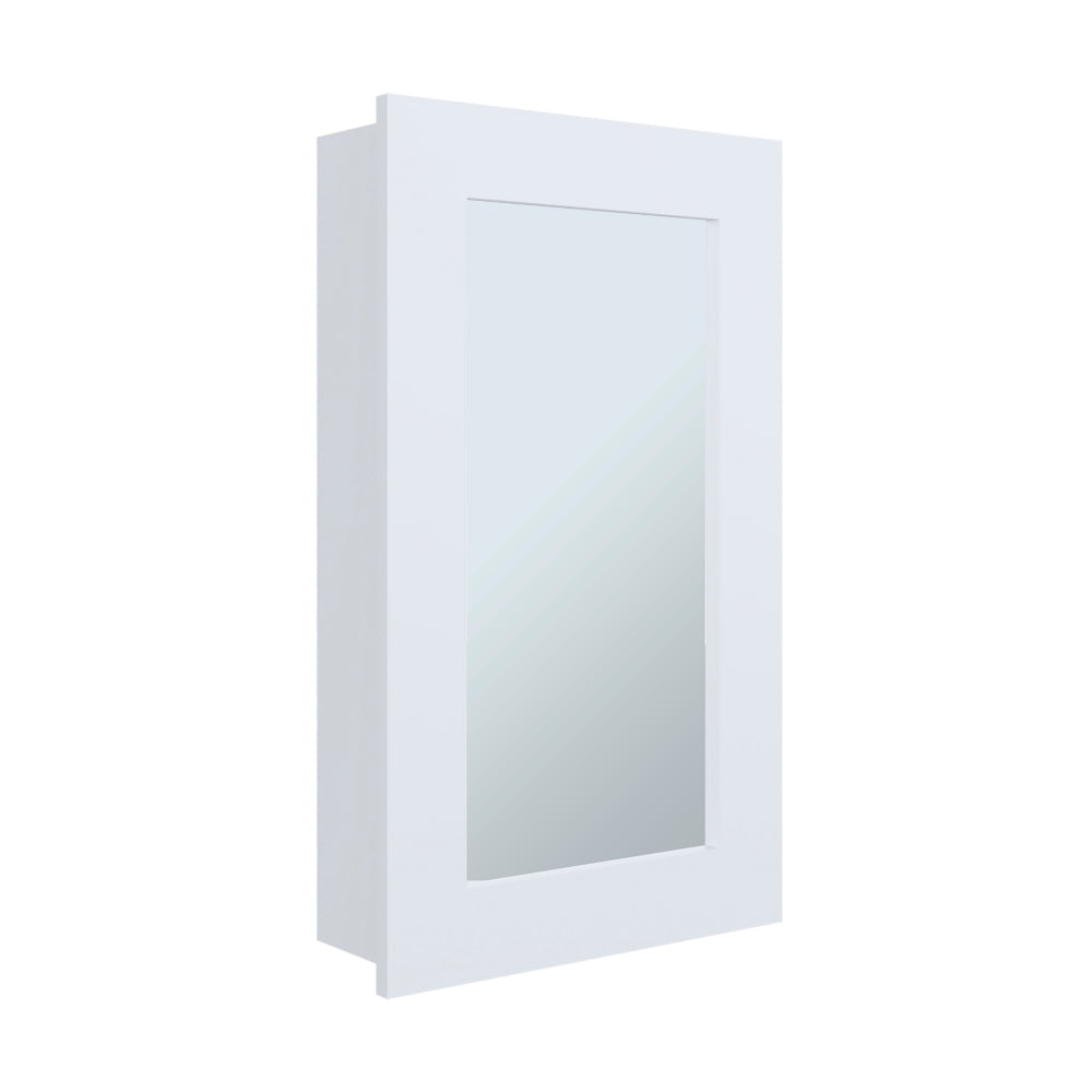 English Elm Juno Narrow Mirrored Medicine Cabinet 25.7" H x 15.7" W — Space-Saving Wall Mount with 3 Shelves for Bathroom and Kitchen White 31.2 L x 19.3 W x 3.6 H B200P240248