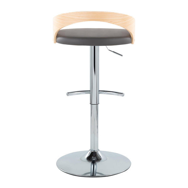 English Elm Adjustable Swivel Barstools Set of 3 Faux Leather Chrome Base Kitchen Counter Seating B202S02032