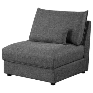 English Elm Wakefield Slipper Accent Chair Armless Foam Seat with Lumbar Pillow Modern Decor B062P451728