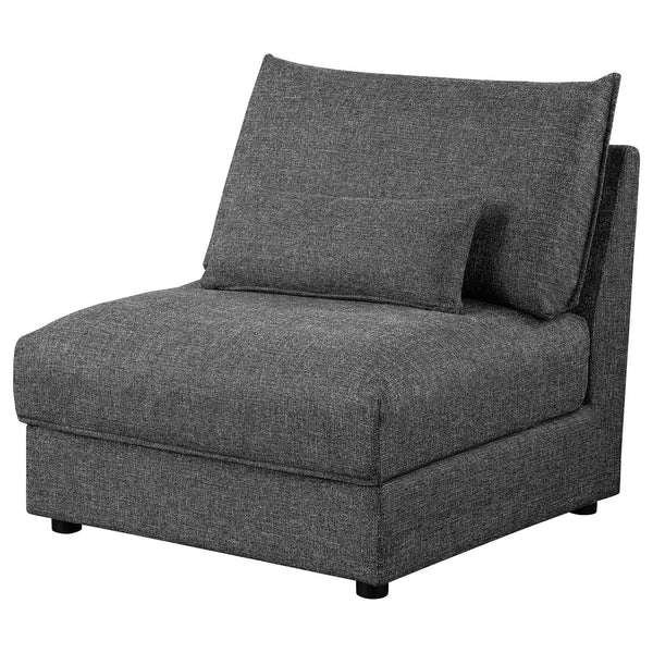 English Elm Wakefield Slipper Accent Chair Armless Foam Seat with Lumbar Pillow Modern Decor B062P451728