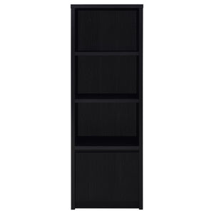 English Elm Sloat Matte Black Modular Entertainment Center with Media Towers and Open Shelving B062S01706