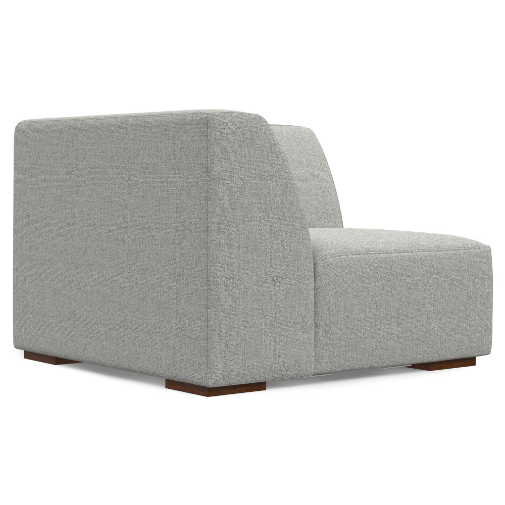English Elm Rex Pale Grey Corner Sofa Module — Eco-Friendly Performance Fabric, Feather-Wrapped Foam Comfort, 40.6" B136P199233