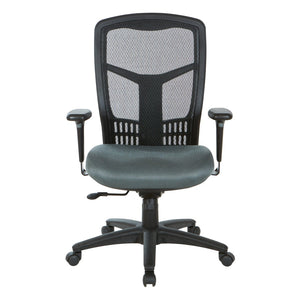 OSP Home Furnishings Progrid® High Back Ergonomic Mesh Office Chair with Lumbar Support and Adjustable Arms 90662-2M