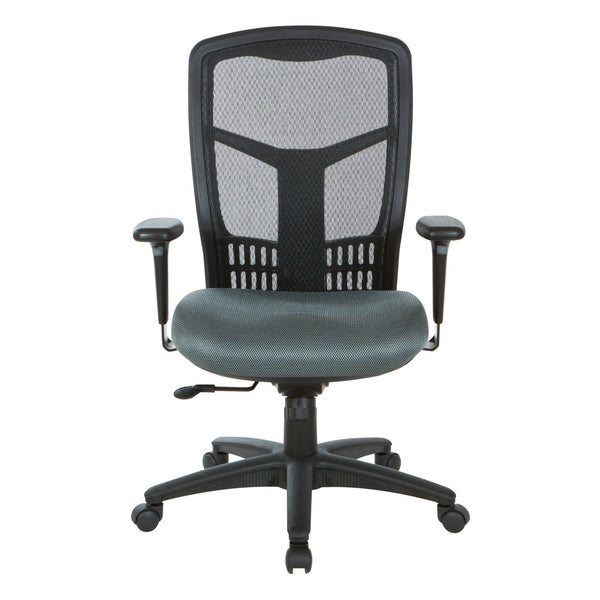 OSP Home Furnishings Progrid® High Back Ergonomic Mesh Office Chair with Lumbar Support and Adjustable Arms 90662-2M