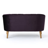 Christopher Knight Home® - Noble House - Amaia Mid-Century Modern Velvet Sofa With Seashell Backrest