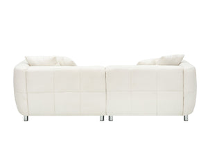 English Elm 89 Inch Lambswool Three Seater Sofa Solid Wood Frame with Metal Legs for Living Room W1658P328919